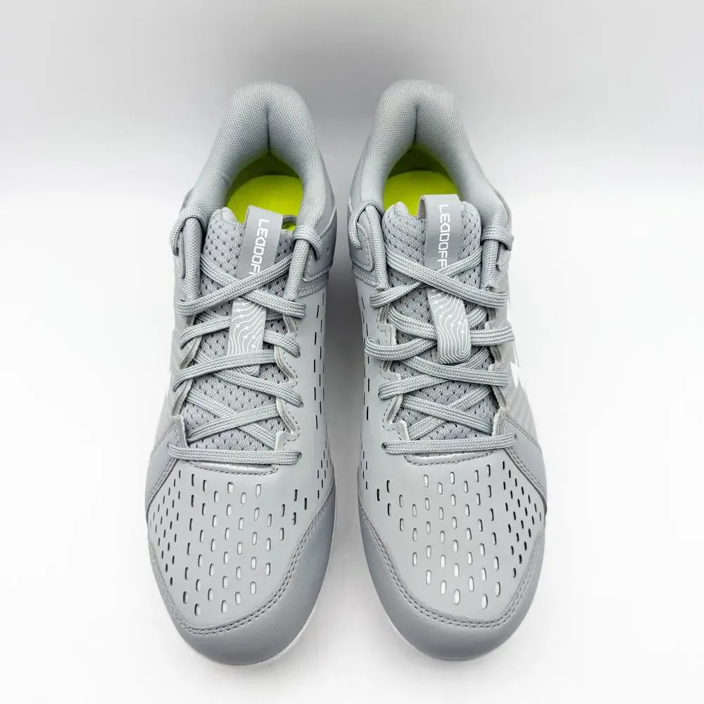 Under Armour Mens Leadoff Low RM Molded Baseball Cleats Size 12 Grey White NWOB